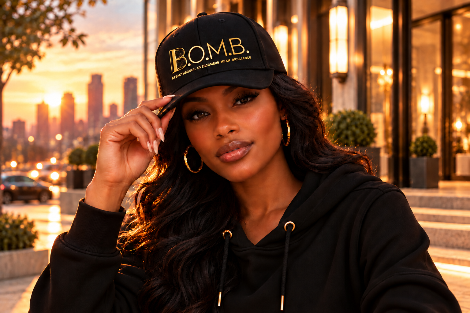 BOMB_Breakthrough_Overcomers_Black_Woman_Hat_Gold_V2